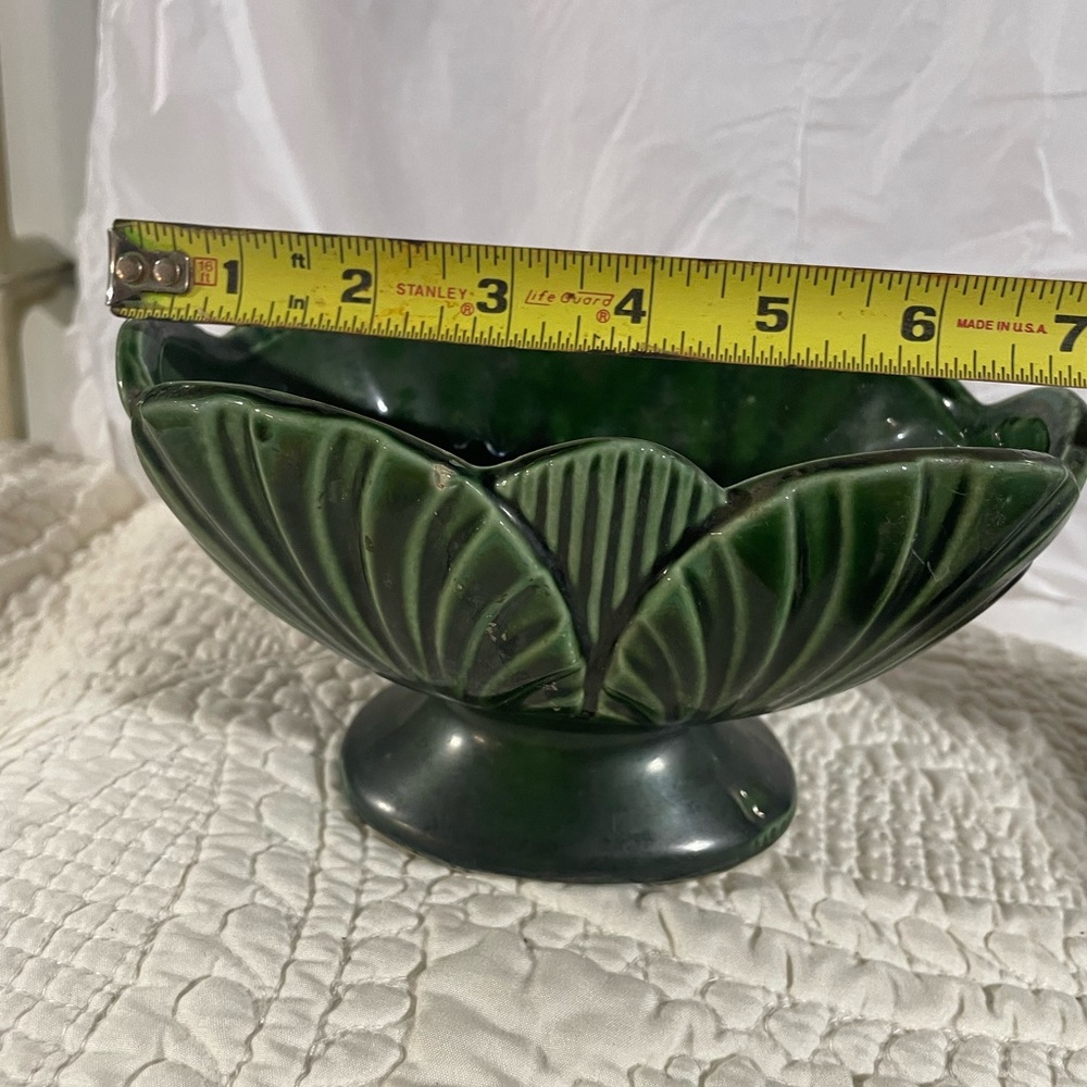 Vintage Green Ceramic Bowl